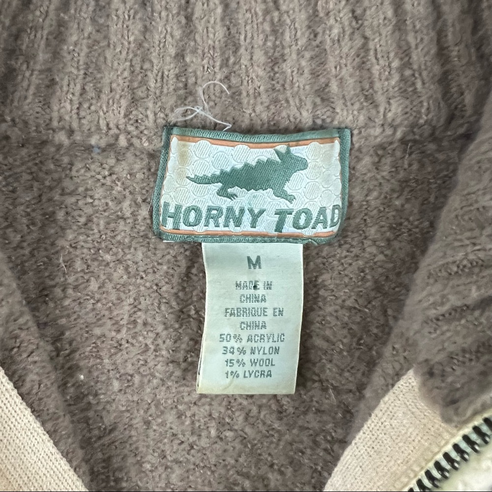 Horny Toad Wool Zip Up Sweater Size Medium - Picture 4 of 5